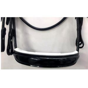 Caballo nupcial cuero genuino brida ecuestre negro Sier cristal 8mm frente acolchado nariz banda cómoda personalizable diseñado - Product Image 3