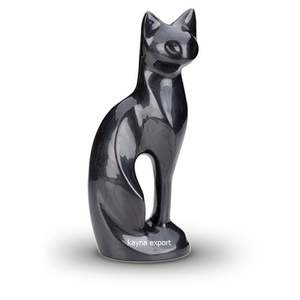 Urne de crémation pour animaux de compagnie de chat noir de dernière conception à vendre Nouvelle arrivée urne en métal en forme d'animal de compagnie pour animal de compagnie demander urne de conservation - Product Image 1