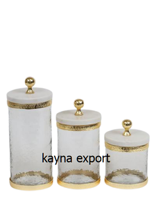 Dernier design, boîte en verre avec couvercle en métal classique, écologique, sans danger pour les aliments - Product Image 5