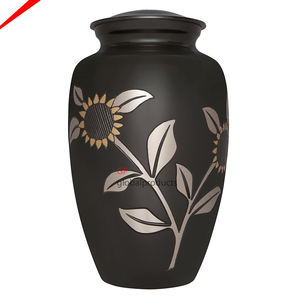 Urnes en céramique les plus belles avec un motif floral imprimé, urnes pour les cendres humaines, urnes de crémation pour adultes - Product Image 3