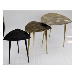 Table auxiliaire ronde moderne et dorée, décor pour la maison, pour le salon, la chambre à coucher, marchandises, de qualité, 1 pièce - Product Image 3