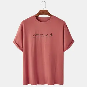 T-Shirt d'été 100% coton avec Logo imprimé personnalisé pour homme, haut uni et vierge, de qualité supérieure, en coton de 220g/m2 - Product Image 1