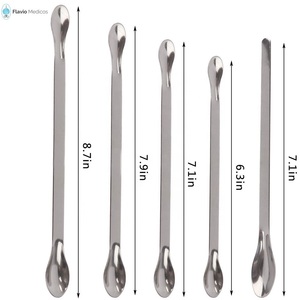 Cuillère de laboratoire Spatule Cuillère à mélanger de laboratoire en acier inoxydable Instruments chirurgicaux à double extrémité - Product Image 1