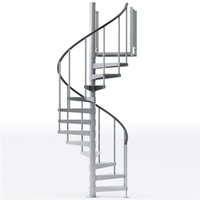 Escalier extérieur, escalier en colimaçon extérieur, escalier préfabriqué en métal, résidentiel