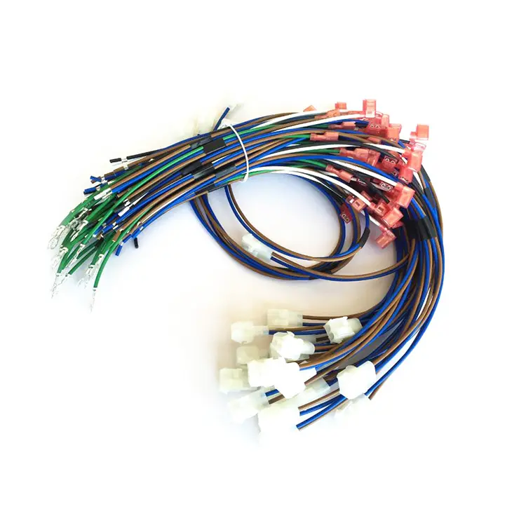 OEM ODM 18awg Konektor Faston 24V Power 187 Terisolasi Perempuan Ring Terminal Kabel Wiring Harness dengan Lengan