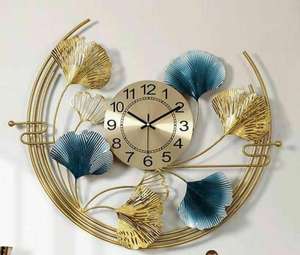 Horloge murale en métal de taille personnalisée avec finition dorée Dernier design Motivité à quartz pour décoration murale dans les hôtels restaurants mariages - Product Image 3