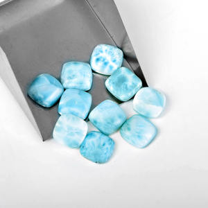 Vente en gros de pierres précieuses naturelles de qualité supérieure, Larimar bleu, 3-21 mm, forme coussin, cabochon taillé, pour la fabrication de bijoux - Product Image 4