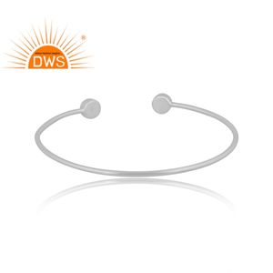 925 <b>Sterling</b> <b>Silver</b> Natural Ethiopian Opal Gemstone <b>Cuff</b> Bangle for Women Jewelry Manufacturer Dainty Collection - Product Image 3