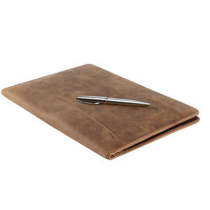 Leather Simple Slim <b>File</b> Conference <b>Folder</b> Genuine Leather Conference <b>Folder</b> , Brown - Product Image 3