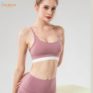Ensemble de soutien-gorge de Sport haut pour Impact personnalisé pour femmes léger respirant Gym Fitness soutiens-gorge grande taille croix rembourré Push Top réversible - Product Image 4