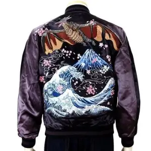 High Quality winter Fuji Embroidered Souvenir Jacket Manufacturer Wholesale Homemade Latest Collection India best price