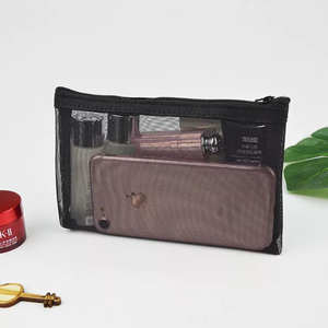 Pochette d'organisation de maquillage en PVC transparent personnalisable avec fermeture à glissière caractéristique étanche pour le stockage de maquillage - Product Image 3