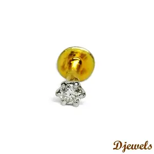 Mart Expo 2023 gerçek elmas burun pimi 18kt sarı altın elmas burun Pin vida altın burun pimi toptan fiyata elmas mücevher