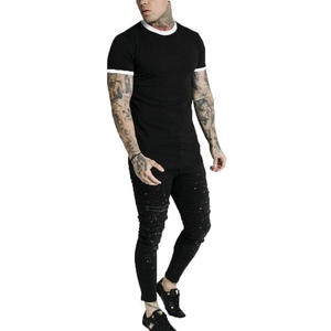 OEM de alta calidad al por mayor T camisas en tejido suave con logotipo personalizado en precio barato vaqueros Fitness Unisex - Product Image 3