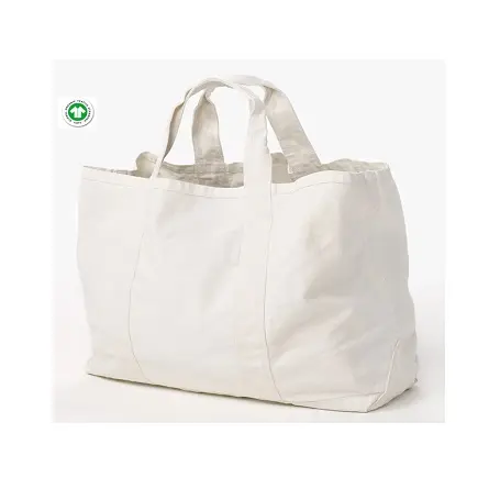 Bolso de compras de lona reutilizable con estampado personalizado, bolsa de algodón orgánico 100%, hecho, compra del proveedor indio