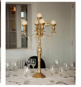 <b>Gold</b> Candelabra Made Form High Quality Aluminium In Bulk For Home Decor Office Decor And Wedding Decoration - Product Image 1