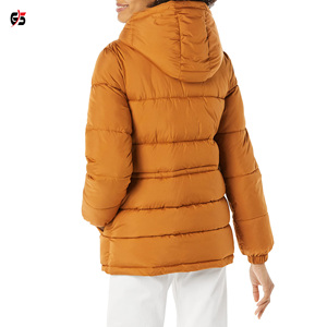 Nouveauté Vestes matelassées style femme Saison hivernale Logo de marque personnalisé Sweat à capuche zippé Produit léger et respirant - Product Image 6