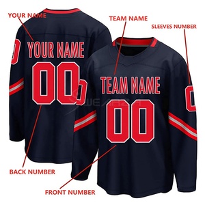 Haute qualité nouveau Design attrayant 0-cou Sublimation impression maillot de Hockey sur glace haute qualité maille maillots de Hockey sur glace respirabilité - Product Image 2