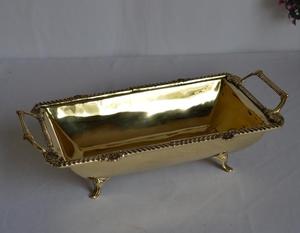 Plat de service ovale en laiton, plat en forme de bateau en laiton pour la vaisselle, utilisé sur le Design Royal, plat de Style moderne - Product Image 3