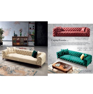 Juego de sofá cama Chesterfield de terciopelo de lujo convertible de alta calidad para apartamentos y villas mejor precio directo Turquía OEM - Product Image 5