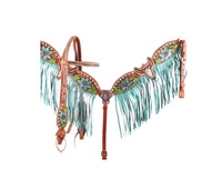 Meilleure qualité 100% cuir de vache sur mesure ensemble équestre peint à la main Western Headstall fantaisie licou poitrine Durable cheval bride