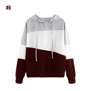 2025 femmes en plein air Streetwear à capuche sweat Tech polaire Patchwork personnalisé marque Logo taille couleurs étiquettes prix pas cher - Product Image 3