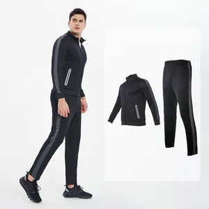 Yansıtıcı şerit ile 2024 fermuar Up şık benzersiz tasarım erkekler gündelik giyim eşofman/eğitim spor elbise kış eşofman