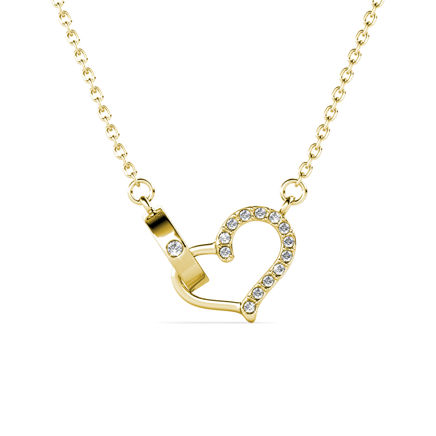 S925 With 18k Yellow Gold Plated Women Necklace