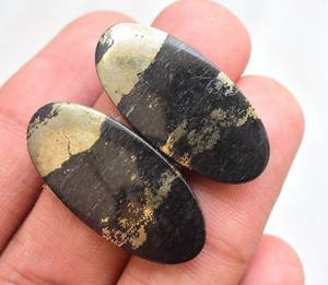 Amazing Pattern Apache Gold Pairs Wholesale Pyrite Gemstone Pair - Product Image 2