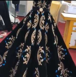Superbe belle couleur acétate Lehenga Choli lourd Zardozi broderie étage longueur pour robe de mariée ATIYA LIBAS inde - Product Image 2