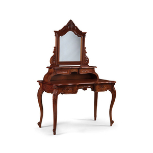 Tocador de Madera, Diseño de Muebles Clásico Europeo, Francés, del Reino Unido y Canadá, con Espejo, Hecho de Madera Maciza para Dormitorio - Product Image 4