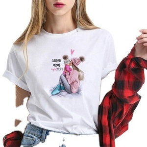 Camiseta estampada informal para mujer de Bangladesh 100% algodón de manga corta con decoración de logotipo último diseño orientado a la exportación - Product Image 1