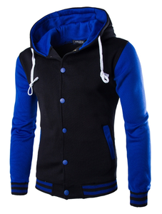 Alta calidad Clásico de Béisbol sudaderas con capucha de los hombres de primavera cálido Patchwork de lana sudaderas - Product Image 5