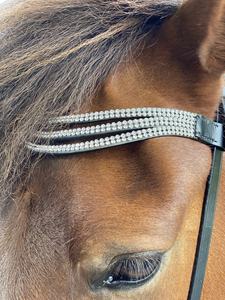 Cabeza de cuero Ecuestre para montar a caballo, diseño inteligente de alta calidad, color blanco, cristal, negro, cuero, brida islandesa - Product Image 2