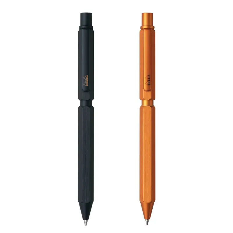 Для Rhodia STA-CF9342 scRipt вращающийся алюминиевый шестигранный вал 2 + 1 Функциональная ручка с черными чернилами красные чернила механический карандаш