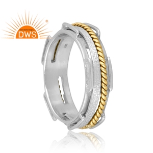 Fina plata esterlina Spinner declaración estilo banda anillo joyería de plata para mujer regalo para ella - Product Image 3