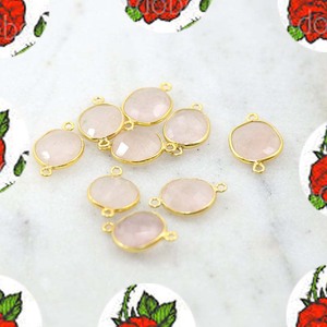 Délicat bijoux faits à la main jaune solaire Druzy Quartz connecteur de pierres précieuses 925 argent plaqué or connecteur de réglage de lunette - Product Image 3