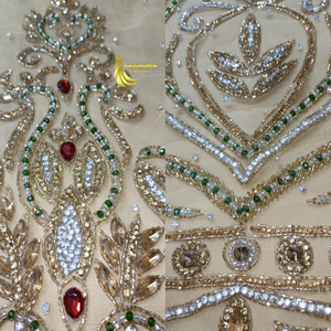 Tela de encaje con lentejuelas gradientes de terciopelo, ropa nueva, vestido de boda, textil, bolsa de poliéster colorida bordada, venta al por mayor, 2022 - Product Image 4