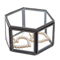 Boîte à bijoux en métal de Super bonne qualité boîte en verre faite à la main vaisselle de Table à bas prix boîte à bijoux en verre décorative