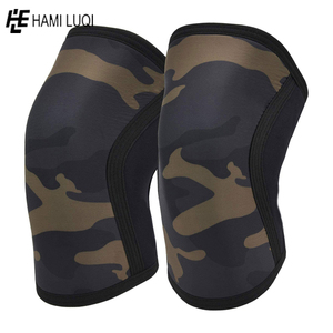 Vente en gros de matériel de gymnastique Heavy Duty 7mm Néoprène Compression Manchon de genou Haltérophilie Fitness Logo personnalisable Fonction Powerlifting - Product Image 6
