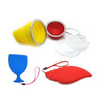 Tasse de voyage en Silicone sans BPA, gobelet personnalisé et pliable pour aliments, avec couvercle, ml