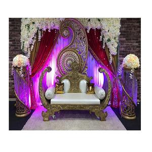 Canapé royal de luxe pour mariage, canapé d'amour, canapé royal en bois sculpté pour mariage, canapé d'amour de style bateau traditionnel indien, USA, Royaume-Uni - Product Image 1