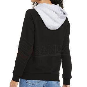 Suéter de cuello redondo de gran tamaño para mujer, ropa bordada personalizada, Jersey de algodón, sudadera con logotipo de lana y estampados personalizados - Product Image 3
