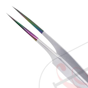 Stz — pincettes Pro pour Extension de cils, pincettes d'isolation à Angle droit, pincettes claires avec pointe de taches - Product Image 3