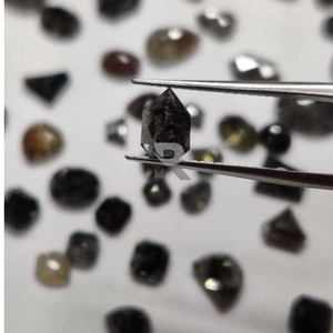 Diamantes negros de corte antiguo I3, diamante Natural de 0,86 quilates, sal y pimienta, claridad - Product Image 3
