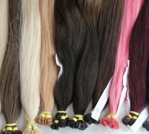 Qualité de luxe Super Double Drawn Vietnamien Remy Extensions de Cheveux Pointe Plate Flip-In Cheveux Matière Première - Product Image 1