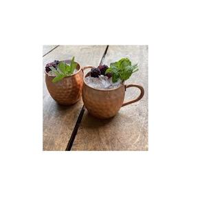 Mug à boire en cuivre martelé Mug en cuivre Moscow Mule avec poignée Mug en cuivre artisanal - Product Image 1