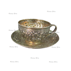 Latest Design Brass Tea <b>Cup</b> And Saucer Round Shape Customized Size Coffee <b>Cup</b> And Saucer Set With Highest Quality - Product Image 2