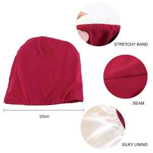 Bonnet unisexe en coton extensible 100 % avec doublure en satin de soie, grande taille, respirant, écologique, léger, doux et résistant aux taches – Vente chaude - Product Image 4