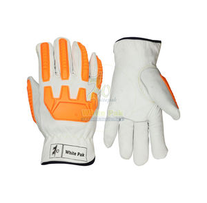 Guantes de Conducción Profesionales Blancos Pak 8383-B Talla XL, Cuero de Piel de Oveja de la Mejor Calidad, Anti-Impacto, Anti-Calor, Antideslizantes - Product Image 1